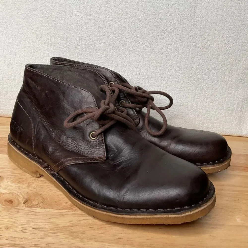 UGG‎ Leighton Chukka Boot size 7 Men’s 3275 Leather Shoes Chocolate Brown 2 eye
